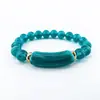 Pulseira Elástica de Contas Redondas Coloridas de Acrílico para Cotovelo Cruzada Europeia e Americana Pulseira Simples da Moda para Homens e Mulheres Pulseira de Casal