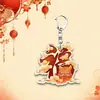 Llavero Transfronterizo Acrílico Decoración Año Nuevo Chino Llavero Plano Colgante 26 Paquetes Nuevas Frases de Bendición Regalo Año Nuevo 2D