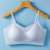Verano Nuevo Estilo Seda de Hielo Sin Costuras Tirantes Envolventes Chaleco Sujetador para Mujer Copa Fija Anticaída Ropa Interior para Mujer Sujetador Delgado