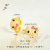 Anillo de Gato Kt con Lazo de Diamante Dorado Arena Mismo Estilo de Puzuo Gold Shop Anillo Dulce Lindo Elegante para Dedo Índice para Mujeres