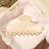 Presilha de Cabelo Grande com Pérolas, Toque de Luxo e Brilho Elegante para Mulheres, Adequada para Penteados Updo, Presilha de Tubarão Acessório de Cabelo Atacado