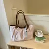 Bolso de Lona Estilo Artístico Estilo Universitario Coreano Transfronterizo para Mujer 2026 Verano Nuevo Moda Tendencia Bolso de Hombro de Gran Capacidad