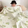 Manta de estilo caricaturesco y femenino con bordes de concha, forro polar de doble cara, manta multifuncional para siestas en el sofá, manta pequeña para bebés y niños pequeños para todas las estaciones