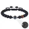 Pulsera Proyectora 100 Idiomas Europa y América Transfronteriza Te Amo Piedra Volcánica de 6 mm Turquesa Blanca Pulsera de Pareja