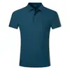 Camisa Polo de Manga Corta Sin Costuras Suave como Nube de Seda Helada de Verano con Logo Personalizado, Cuello Camisero Ropa de Trabajo, En Stock al por Mayor con Texto Impreso o Bordado