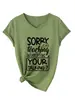 Lo siento es mi enseñanza Amazon eBay sitio independiente camiseta casual y cómoda para mujer de cuello en V y manga corta