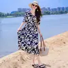 Nuevo Vestido de Playa de Algodón de Alta Gama Estilo Francés 2026, Vestido Suelto Ultra-Fairy para Vacaciones en la Costa con Cintura Ajustada y Dobladillo Amplio