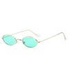 Gafas de sol de metal de montura pequeña de moda europeas y americanas, gafas de sol retro de montura ovalada, gafas de sol de moda para comercio exterior marino