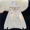Moletom Wafflesque de alta qualidade Feminino Solto Estilo Preguiçoso Design Nicho oversize Casaco Fino