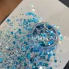 Joias de Lantejoulas Polarizadas para Nail Art Pó Opalino Aurora Ultra Fino Celebridade da Internet Fantasia Brilho Fino Brocado de Nuvem Polarizado Decoração com Pó de Glitter