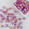 Resina Simi Agujero Recto Cuentas Redondas DIY Collar Pulsera Hecho a Mano Cadena de Teléfono Móvil Materiales para Joyería Accesorios