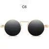 [Personalizado] Gafas de Sol Estilo Punk para Hombre, Gafas con Patillas Metálicas de Resorte Personalizadas, Gafas de Montura Redonda, Gafas de Sol