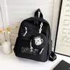 Conjunto Fofo de Desenho Animado Duas Peças Mochila de Grande Capacidade Bolsa Escolar Mochila de Jardim de Infância Mochila de Lona Casual Estampada com Desenho Animado