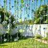 Cortinas decorativas florales azul verdoso para montaje de escenas de fiestas en casa, decoración de bodas y decoración del hogar