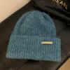 Gorro de lana con contenido de lana para otoño e invierno, con gran circunferencia de cabeza, versátil, casual, para el frío, gorro cálido, para parejas, protección para las orejas, gorro de punto