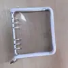 Estoque A6 Glitter PVC Adesivo Binder 6 Furos Clip Capa Armazenamento Caderno Diário