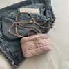 Bolsa de Ombro Transversal com Corrente Rombos Estilo Pequeno Fragrante de Verão, Nova Bolsa de Maquiagem de Alta Qualidade, Bolsa Quadrada Pequena, Bolsa de Mão