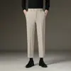 Ropa para Hombre Maple House / Pantalones Casuales de Ajuste Delgado para Todas las Estaciones, Modernos y Sofisticados, Pantalones Gruesos de Pierna Recta con Forro Polar para Hombre de Primavera y Otoño