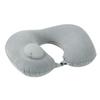 Travesseiro Inflável em Forma de U, Travesseiro de Pescoço para Dormir por Pressão, Sensação Fresca de Seda Gelo, Artefato de Viagem para Avião Travesseiro de Pescoço, Portátil Dobrável