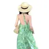Vestido con Estampado de Mariposas Estilo Resort para Mujer, Vestido Largo Elegante de Verano, Vestido con Tirantes de Mariposa