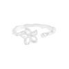 1247 Anel de flor oco de design de luxo leve nicho estilo coreano S925 Prata de Lei Anel feminino