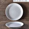Plato de Cerámica Creativo para Cena para Uso en Casa, Plato Plano de Comida Personalizado Simple de Moda, Plato Poco Profundo para Ensalada, Plato para Frutas con Ligeras Imperfecciones