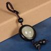 Colgante de sándalo para llave de coche, bolso para teléfono móvil, cuentas luminosas, adornos colgantes retro para hombres y mujeres.