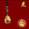 Tang Teng 12 signos del zodiaco gato de la suerte llavero colgante zodíaco dragón mono colgante de bolsa gato de la suerte giratorio al por mayor