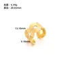 Venta Caliente Transfronteriza Estilo Ins Oro de 18K Acero de Titanio Sin Decoloración Hipoalergénico Corazón Calado Flor Hoja Anillo Hidráulico