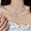 Collar de Perlas Doble Capa Retro Francés para Mujer, Lujo Accesible Accesorios de Gama Alta de Nicho, Cadena de Clavícula de Gargantilla de Moda