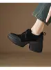 Tacones Altos de Encaje para Mujer 8cm Simples Versátiles Estilo Británico Retro Tacón Grueso Zapatos de Piel Zapatos para Aumentar la Altura para Mujeres Bajitas