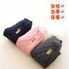 Calça Comprida Infantil 2025 Versão Coreana Cão Azul Calça de Algodão para Meninas Leggings Quentes de Inverno Outono e Inverno Engrossada Pode Ser Usada por Fora Calça Infantil