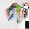 Pañuelo Cuadrado de Algodón Estilo Pintura al Óleo con Estampado de Arte Vintage, Pañuelo de Seda Decorativo Suave y Versátil, Nuevo Pañuelo de Cuello de Moda para Mujer