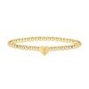 Pulsera de moda para mujer de oro con amor, 26 letras, pulsera de cuentas de oro de 14K, iniciales en forma de corazón, accesorios de joyería elásticos