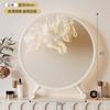 Espejo de Maquillaje LED Inteligente de Escritorio con Luz Espejo de Tocador para Habitación de Niñas Espejo Redondo de Maquillaje para Escritorio de Dormitorio de Estudiantes