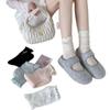 Calcetines de Verano Finos Estilo Japonés Dulces para Mujer Calcetines Versátiles para Mujer Calcetines Holgados para Niña Calcetines de Encaje Transpirables con Lazo hasta la Mitad de la Pantorrilla