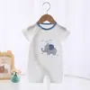Macacão de Manga Curta para Bebê no Verão, Roupa com Ar Condicionado para Bebês, Macacão Respirável e Versátil para Engatinhar para Recém-Nascidos, Costura Sem Costura