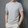 Nueva Camiseta de Manga Corta tipo Waffle para Hombre, Casual de Verano Color Sólido Cuello Redondo Holgada de Punto Hombro Derecho Manga Media Top para Hombre