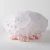 Novedad Malla Estampada Tamaño Margarita Gorro de Ducha para Mujer Doble Capa Impermeable a Prueba de Humo Baño Ducha Gorro de Ducha Celebridad de Internet