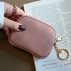 Monedero pequeño universal de piel de vaca con capa superior, directo de fábrica, para mujer, con llavero, monedero, cremallera, cartera pequeña