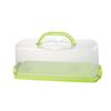 Caja rectangular de plástico reutilizable para tostadas y pasteles PP Portátil Embalaje para hornear Pan Caja West Point