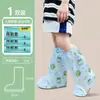 Cubrezapatos Desechables de Lluvia para Niños de Dibujos Animados, Impermeables, Antideslizantes, Resistentes al Desgaste, Cubrezapatos de Plástico Grueso de Tubo Alto para Días Lluviosos