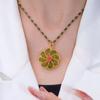 2024 Explosions Fashion Lucky Flower Ping An Buckle Beleza Cintura Temperamento All-match High-end Sense Design Sense Colar