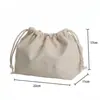 ~Bolsa de Lona com Cordão Bolsa Feminina Bolso Embutido Bolsa com Cordão para Armazenamento de Carro Bolsa de Maquiagem Lavável