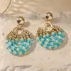 Venda Quente Transfronteiriça Brincos de Contas de Cristal Moda Luxo Leve Tarraxas de Orelha de Ponta Novos Brincos Elegantes de Verão Europeus e Americanos