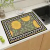 Tapete Drenante de Tierra de Diatomeas para Encimera de Cocina, Antideslizante, Aislante Térmico, Absorbente de Agua, Tapete para Mesa de Comedor, Tapete para Secar Platos, Posavasos, Posavasos para Taza de Té