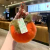 Suerte Colgante de Peluche de Caqui Llavero Adorno Caqui Suerte Colgante para Coche Adorno de Piel Sintética de Conejo Regalo