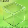 Caixa Mineral para Gatos, Caixa com Etiqueta Mineral, Exibição de Espécimes de Cristais Minerais, Caixa de Coleção, Caixa Quadrada Transparente de Plástico.