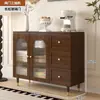 Aparador de Rattan Estilo Francês, Armário de Armazenamento, Armário de Cozinha, Armário de Chá para Casa, Sapateira de Chão para Entrada de Casa
