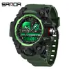 Sanda Watch relógio eletrônico moda coreana multifuncional ao ar livre relógio luminoso à prova d'água para adolescentes e homens